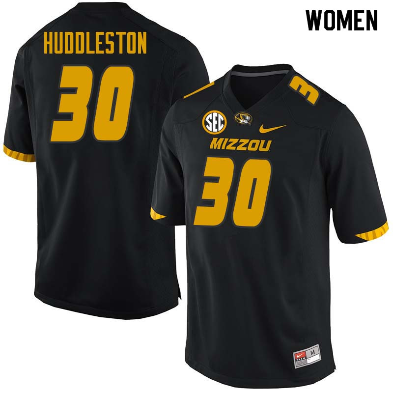 Women #30 Carrington Huddleston Missouri Tigers College Football Jerseys Sale-Black